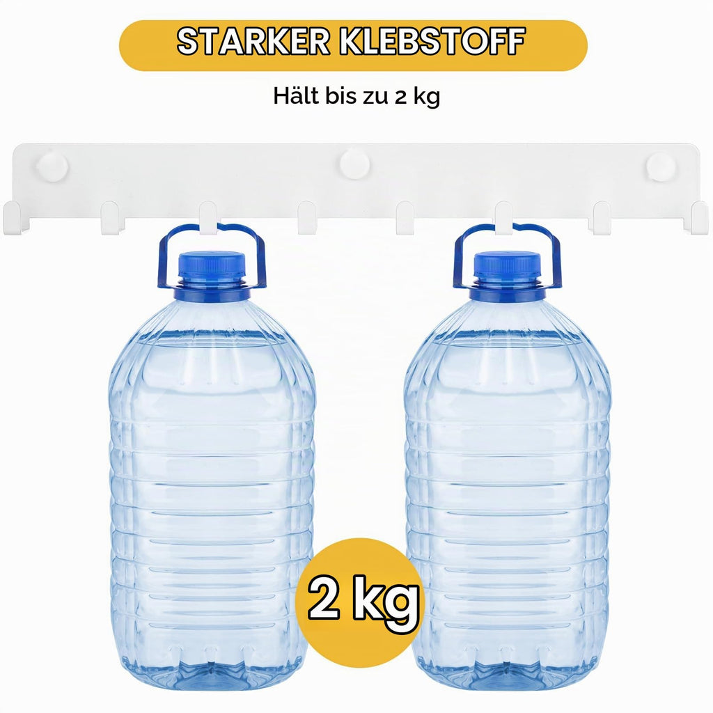 1 x Schlüsselbrett mit 10 Haken, Weiß Schlüsselhalter für Wandhaken, Schlüsselhaken, Schlüsselboard, Schlüsselleiste für Küche Schlafzimmer Wohnzimmer Badezimmer Schlüssel Wandlagerung Organizer