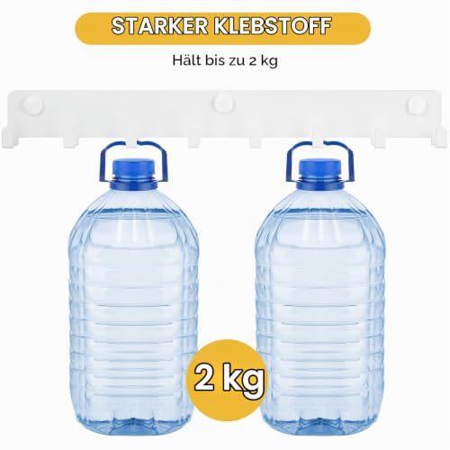 1 x Schlüsselbrett mit 10 Haken, Weiß Schlüsselhalter für Wandhaken, Schlüsselhaken, Schlüsselboard, Schlüsselleiste für Küche Schlafzimmer Wohnzimmer Badezimmer Schlüssel Wandlagerung Organizer