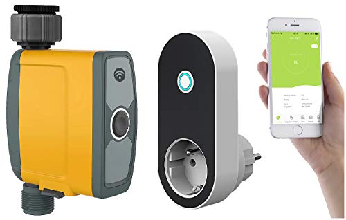 Royal Gardineer WLAN Wasserventil: WLAN-Bewässerungscomputer mit Bewässerungs-Ventil & App-Steuerung (Bewässerungsventil, WiFi Wasserventil, Zähler)