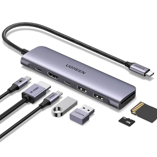 UGREEN USB C Hub HDMI 4K, Multiport Adapter mit SD/TF Kartenleser