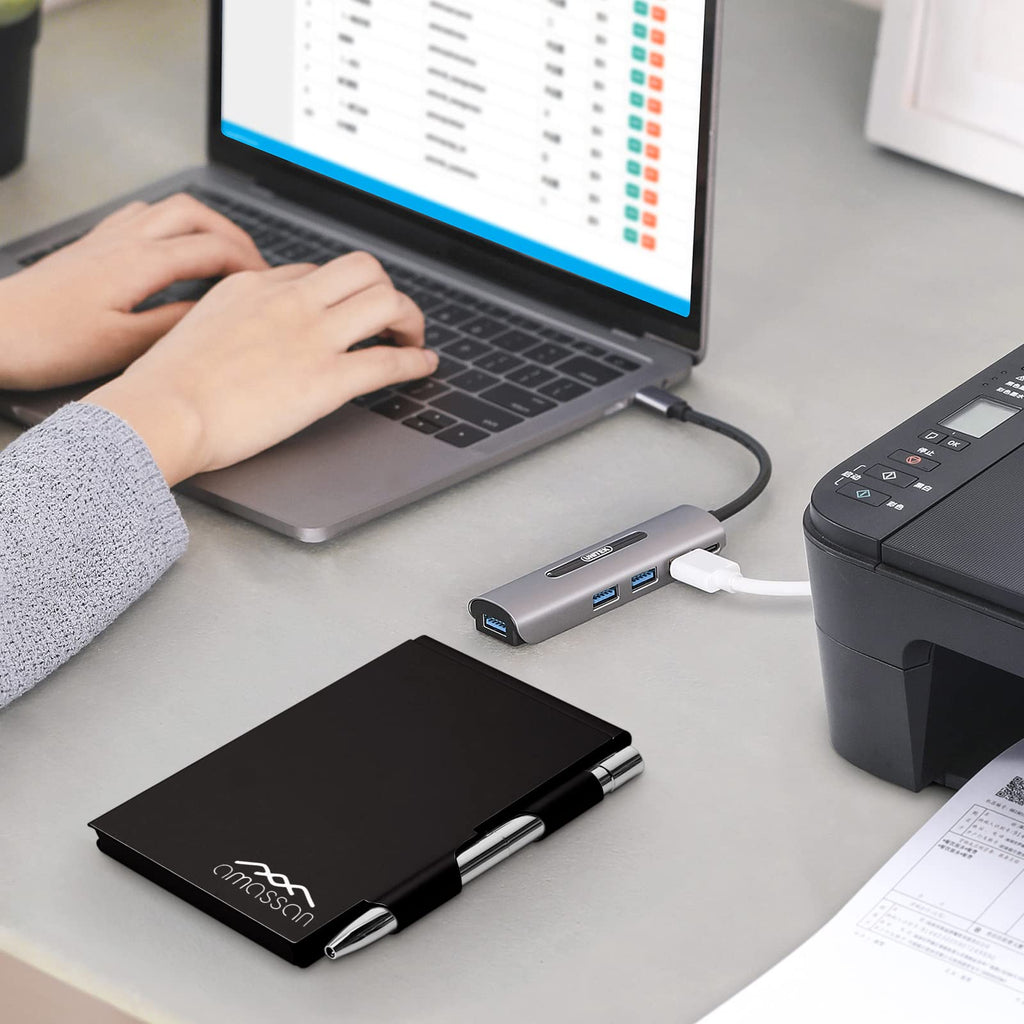 amassan Kleines Notizbuch aus Metall, Mini-Notizblock, kleiner Taschen-Notizblock aus Aluminium mit Mini-Metallstift und 60-Seiten-Blättern - Notizbücher Notizblöcke (Black)