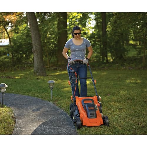 BLACK+DECKER 2000W 3-in-1 Elektro-Rasenmäher (48 cm Schnittbreite, 50 L Grasfangbehälter, 7-fache Schnitthöhenverstellung, ideal für große Rasenflächen) LM2000-QS