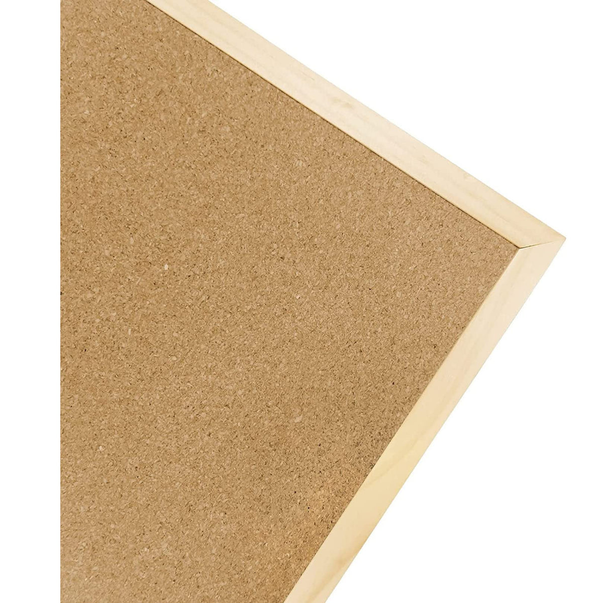 Raylu Paper® - Natürliche Korkplatte mit Rahmen aus Kiefernholz, Pinnwand mit Markierungen und Montageset. (40 x 30 cm)