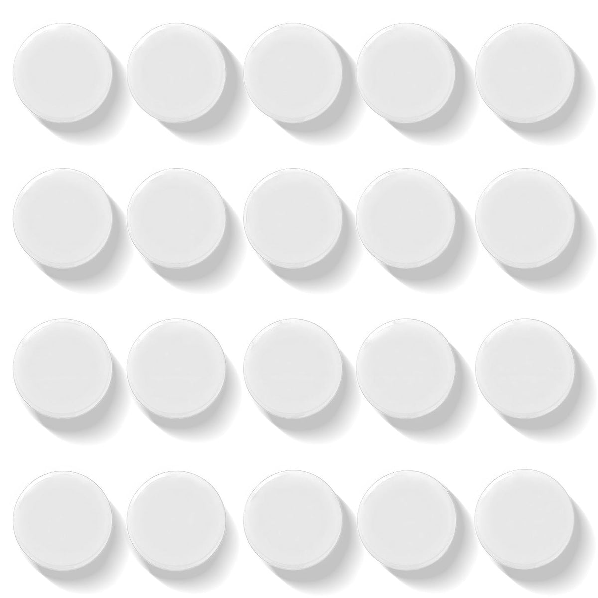 20 Stück Magnete für Magnettafel Magnete, Kühlschrankmagnete, Whiteboard Magnete (Weiß)