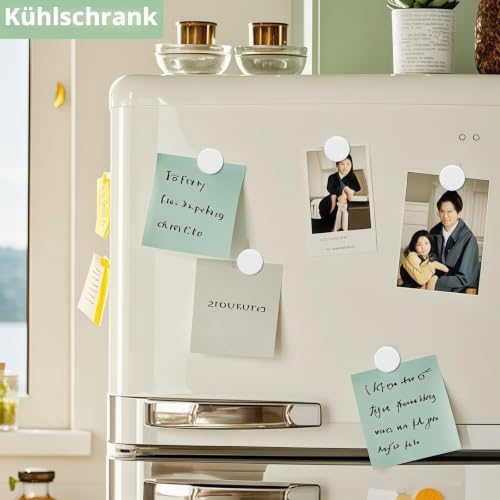 20 Stück Magnete für Magnettafel Magnete, Kühlschrankmagnete, Whiteboard Magnete (Weiß)