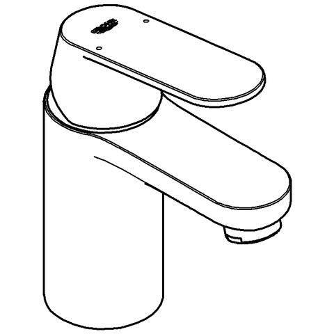 GROHE Eurosmart Cosmopolitan, Waschtischarmatur, wassersparend (Wasserhahn für das Bad, Badarmatur mit Zugstangen-Ablauf, 17cm hoch, einfache Installation am Waschbecken), chrom, 23325000