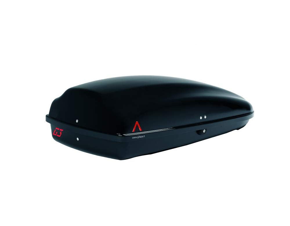 G3 Arjes Dachbox 240 Liter Dachkoffer Lx1330mm, Bx735mm, Hx365mm, Autokoffer Kunststoff glänzend schwarz