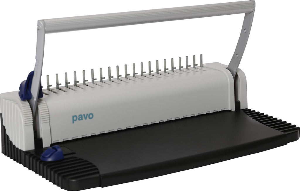 Pavo - Bindemaschine, Bindegerät bis 150 Blatt, inklusive 75teiligem Starterset, schwarz/grau