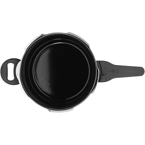 Silit Sicomatic t-plus Schnellkochtopf 6,5l, Schnelltopf 22 cm, Silargan Funktionskeramik, Induktion, 3 Kochstufen, Einhand-Drehregler, schwarz