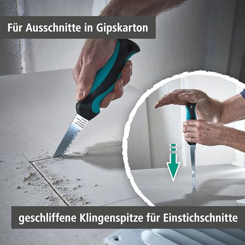 wolfcraft Hand-Stichsäge für Gipskarton - Trockenbausäge & Gips-Säge