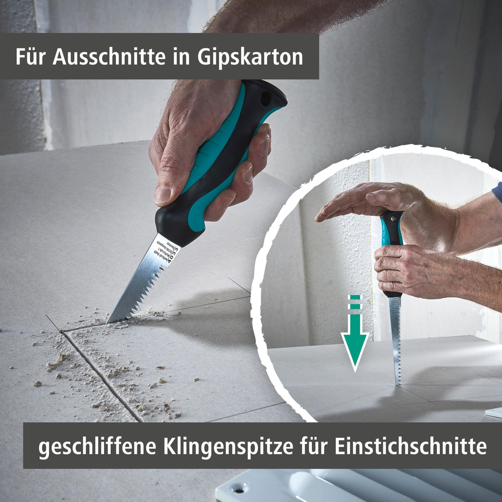 wolfcraft Hand-Stichsäge für Gipskarton - Trockenbausäge & Gips-Säge