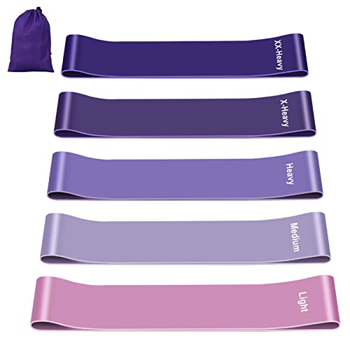 Fokky Fitnessbänder [5er Set], 100% Naturlatex Resistance Bands