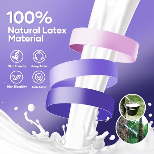 Fokky Fitnessbänder [5er Set], 100% Naturlatex Resistance Bands