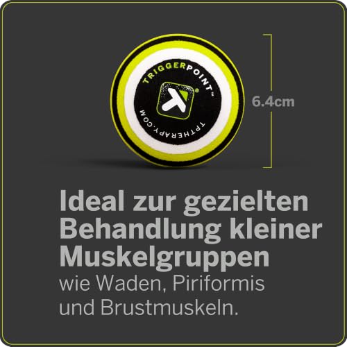 TRIGGERPOINT MB1 Massageball, Gezielte Muskelentspannung, Tragbare Selbstmassage, Muskel- und Bindegewebsmassage Massage, Grün, 2.6''/5cm