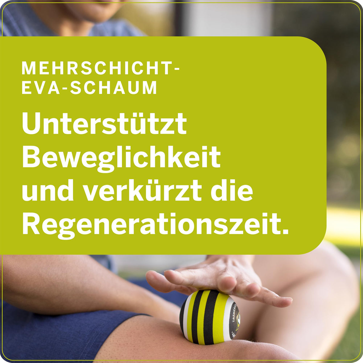 TRIGGERPOINT MB1 Massageball, Gezielte Muskelentspannung, Tragbare Selbstmassage, Muskel- und Bindegewebsmassage Massage, Grün, 2.6''/5cm