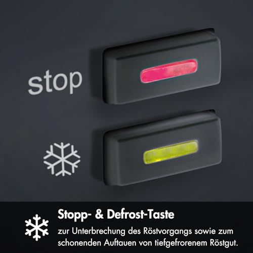 GRAEF Toaster TO62 Schwarz 2-Scheiben Toaster mit Brötchenaufsatz, Sicherheitsabschaltung, Brotscheibenzentrierung und Krümelschublade