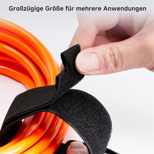 Cable Matters 5er-Pack Schwerlast Klett Kabelbinder, 3,8 cm