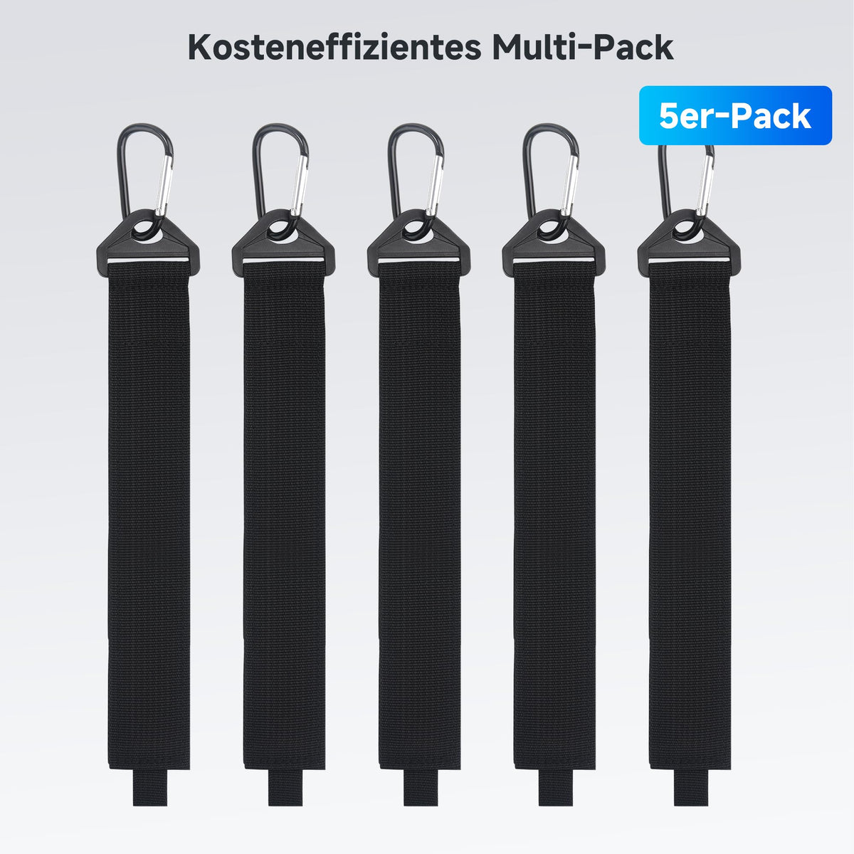 Cable Matters 5er-Pack Schwerlast Klett Kabelbinder, 3,8 cm