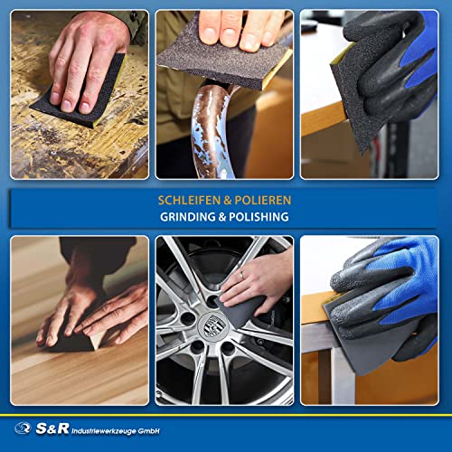 S&R Wasserfestes Schleifpapier Set 60 Stk, Schleifblätter, Schmirgelpapier