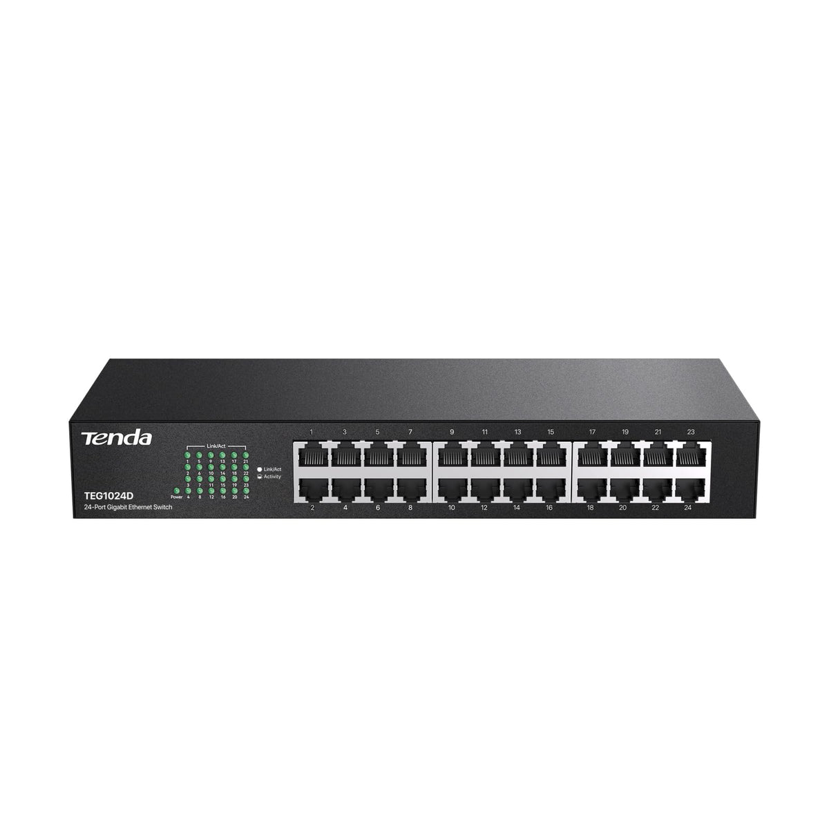 Tenda Gigabit Switch 24 Port Netzwerk Switch 19 Zoll Rackeinbau LAN Switch