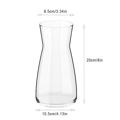 Klar Glas Vase, 20CM Hoch Glasvase für Heimdekoration Tischdeko