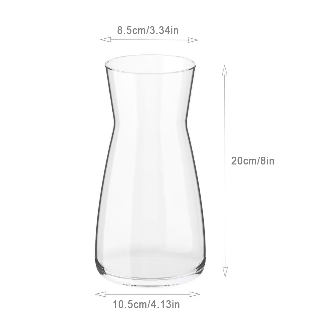 Klar Glas Vase, 20CM Hoch Glasvase für Heimdekoration Tischdeko
