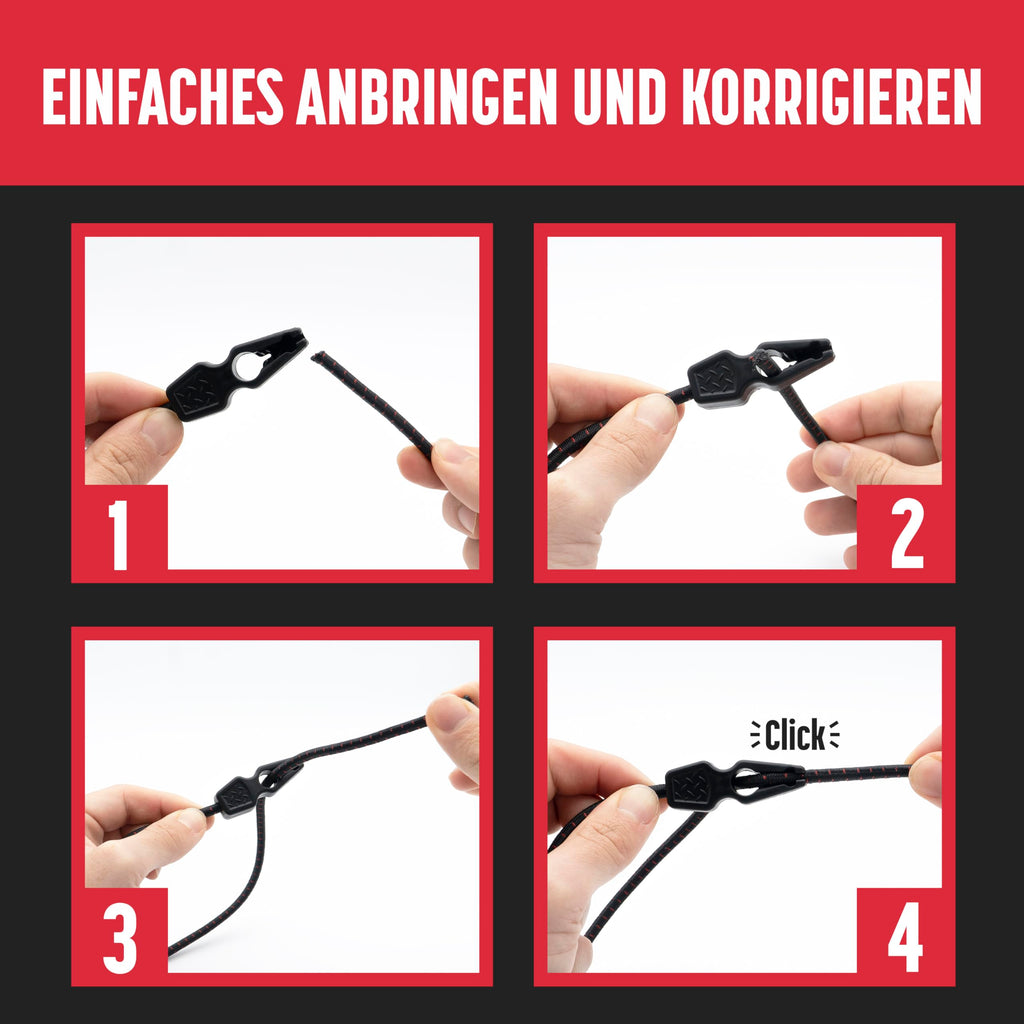 Magma Pack 4 elastische Spanngurte 50cm | Gepäckspanner für Warntafel Italien und Spanien Befestigung Schildern, Fahrrädern, Motorrädern, Leinwände Befestigung Schild Fahrrad Fahrradträger | Länge