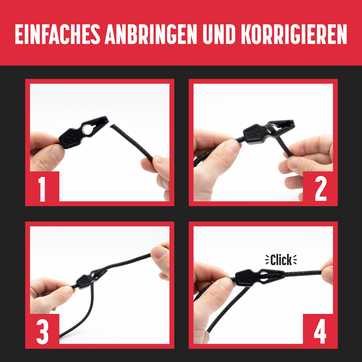Magma Pack 4 elastische Spanngurte 50cm | Gepäckspanner für Warntafel Italien und Spanien Befestigung Schildern, Fahrrädern, Motorrädern, Leinwände Befestigung Schild Fahrrad Fahrradträger | Länge