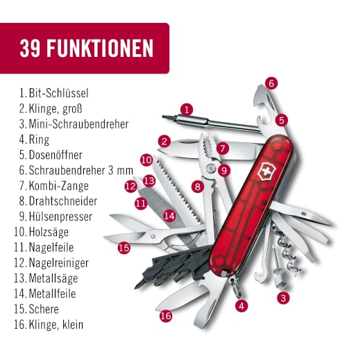Victorinox Schweizer Taschenmesser Cyber Tool L, Multitool 39 Funktionen