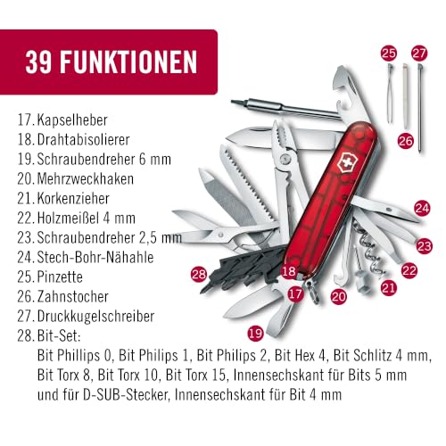 Victorinox Schweizer Taschenmesser Cyber Tool L, Multitool 39 Funktionen