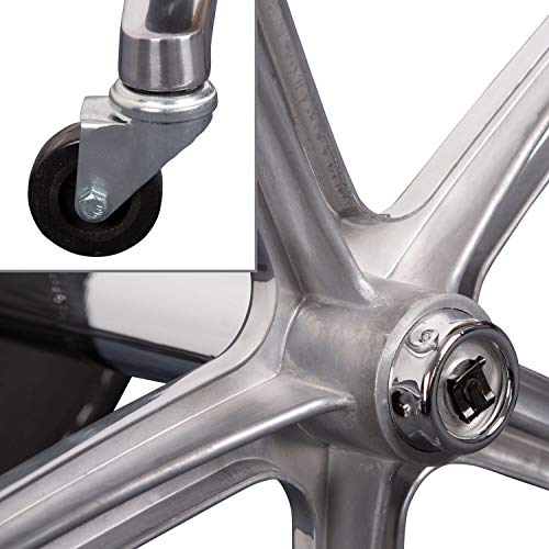 Staboos Rollhocker bis 160 kg - Sattelsitz ergonomisch geformter Praxishocker mit Rollen - Drehhocker höhenverstellbar (55 cm bis 75 cm) Breitsitz