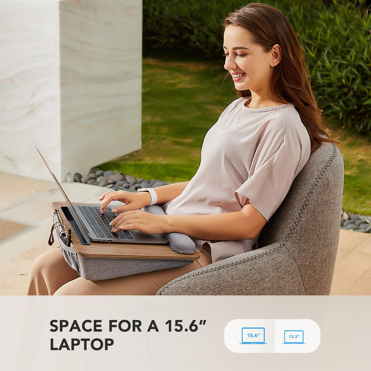 HUANUO Laptopkissen mit Schaumstoffpolsterung für 15,6-Zoll-Notebooks