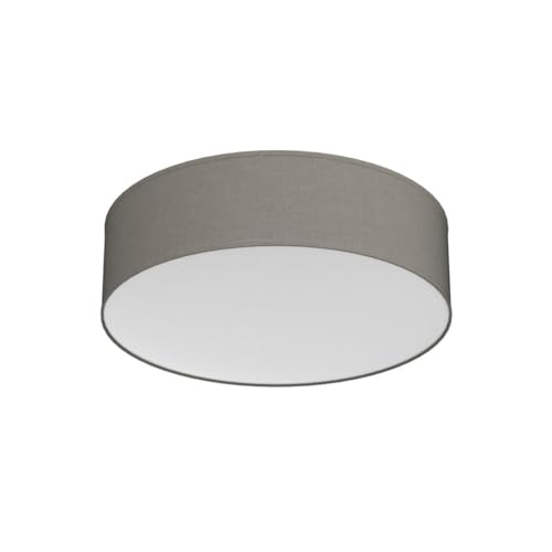 B.K.Licht - Deckenlampe mit Lampenschirm aus Stoff, Taupe, E27 Fassung, max. 40 Watt, 300mm, Deckenleuchte, Lampe, Wohnzimmerlampe, Schlafzimmerlampe, Küchenlampe, Deckenbeleuchtung, 30x10cm