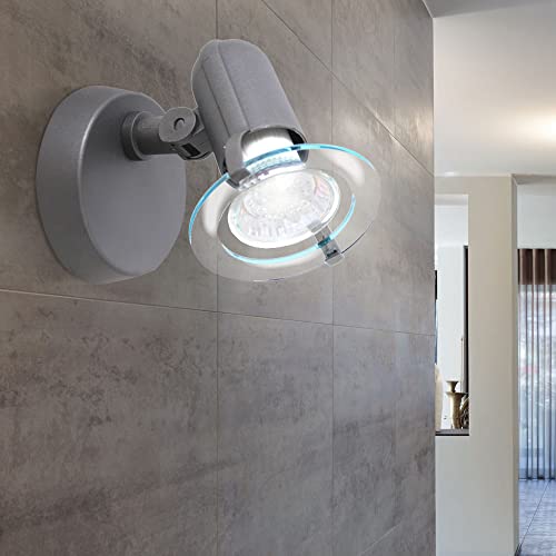 BRILONER 2er Set Wand Lampe Esszimmer Wandstrahler beweglich 1x E14 Fassung Spot Büro Diele