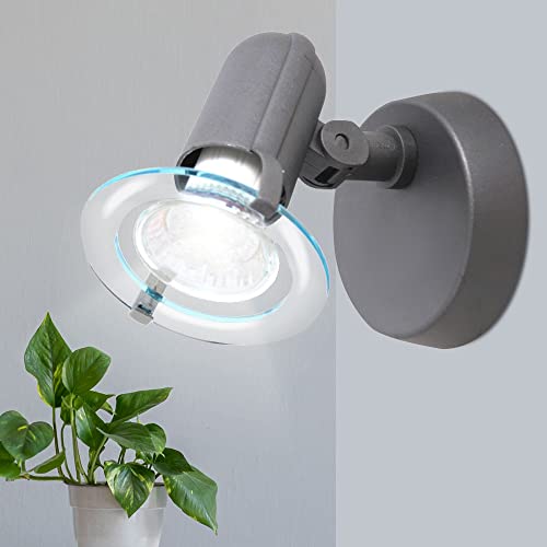 BRILONER 2er Set Wand Lampe Esszimmer Wandstrahler beweglich 1x E14 Fassung Spot Büro Diele