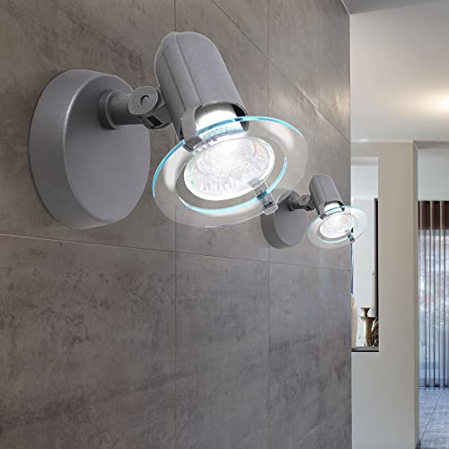 BRILONER 2er Set Wand Lampe Esszimmer Wandstrahler beweglich 1x E14 Fassung Spot Büro Diele