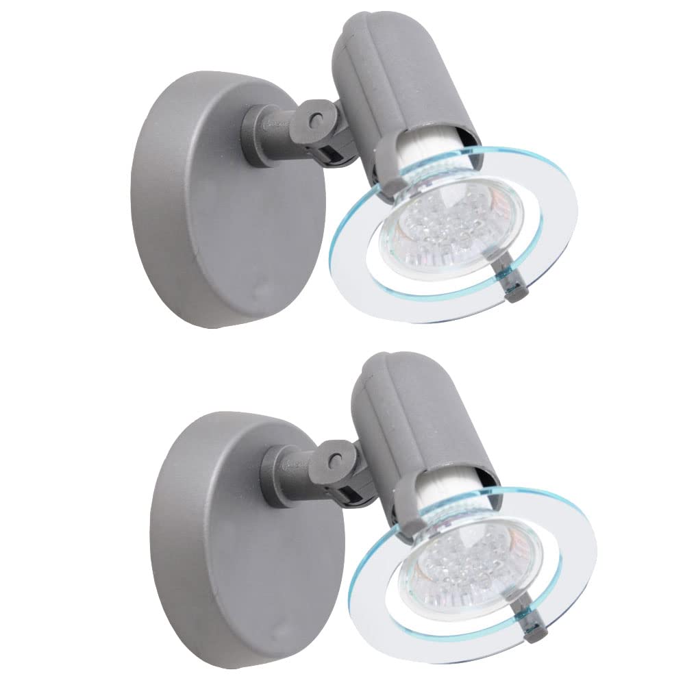 BRILONER 2er Set Wand Lampe Esszimmer Wandstrahler beweglich 1x E14 Fassung Spot Büro Diele