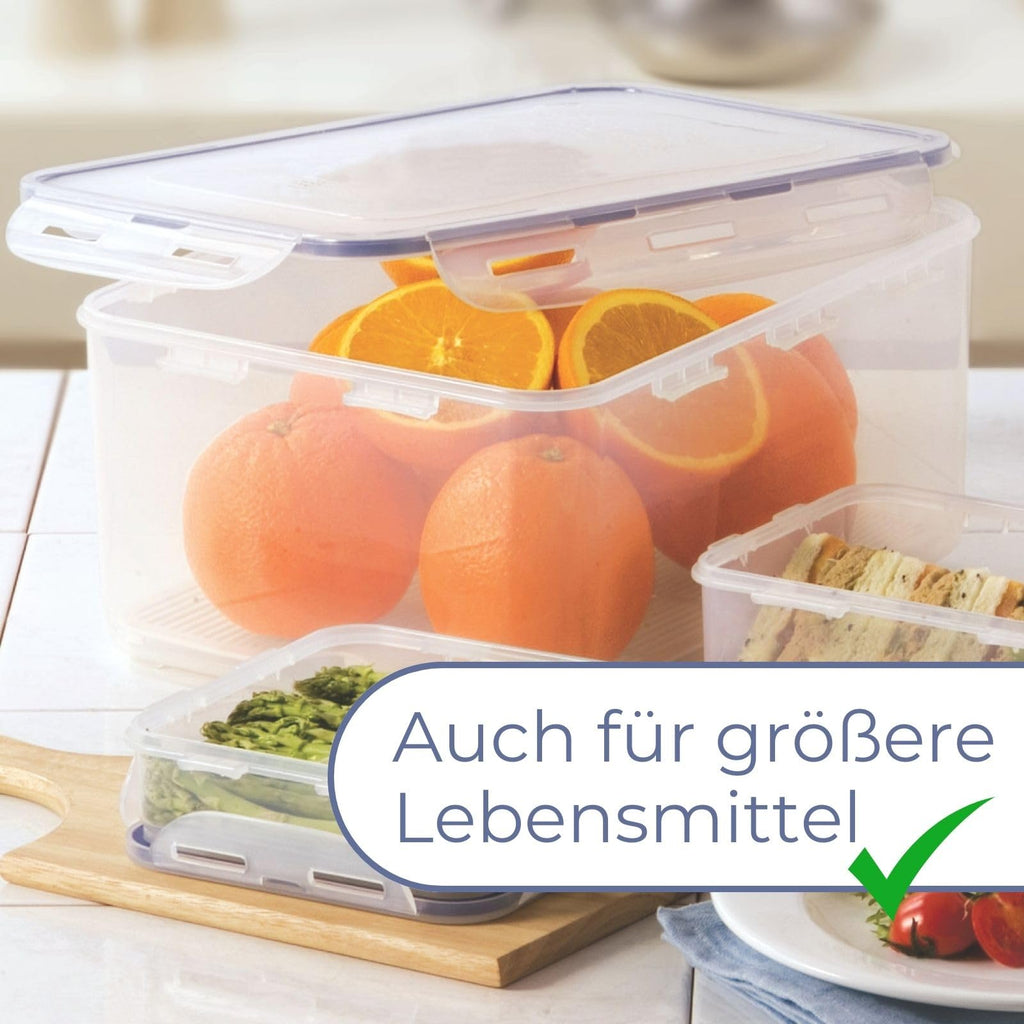 LocknLock PP Classic Vorratsdose mit Ablaufgitter | 1 L | 20,5 x 13,4 x 6,9 cm | 100 % luft- und wasserdicht | Gefrier-& Kühlschrank Organizer | Spülmaschinen-& Mikrowellengeeignet
