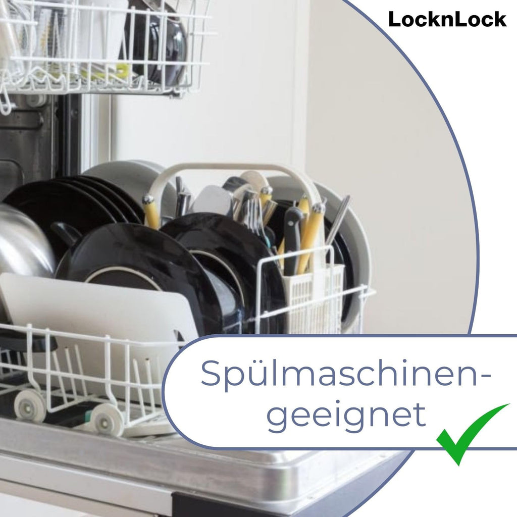 LocknLock PP Classic Vorratsdose mit Ablaufgitter | 1 L | 20,5 x 13,4 x 6,9 cm | 100 % luft- und wasserdicht | Gefrier-& Kühlschrank Organizer | Spülmaschinen-& Mikrowellengeeignet