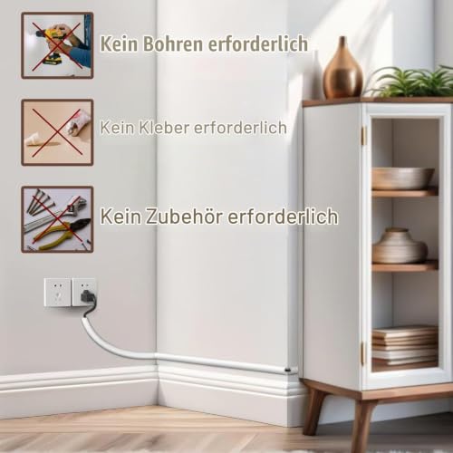 kabelkanal weiß selbstklebend kabelkanal flexibel weiß mini kabelkanal Kabelleiste Kabeltunnel rund,Cable Hider,Kabelkanäle für alle Netzkabel in Haushalt 2M