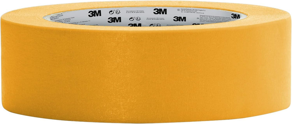 3M Pro Malerabdeckband 244 - 1 Rolle 18 mm x 50 m - für scharfe Farbkanten, UV-beständig, innen und außen