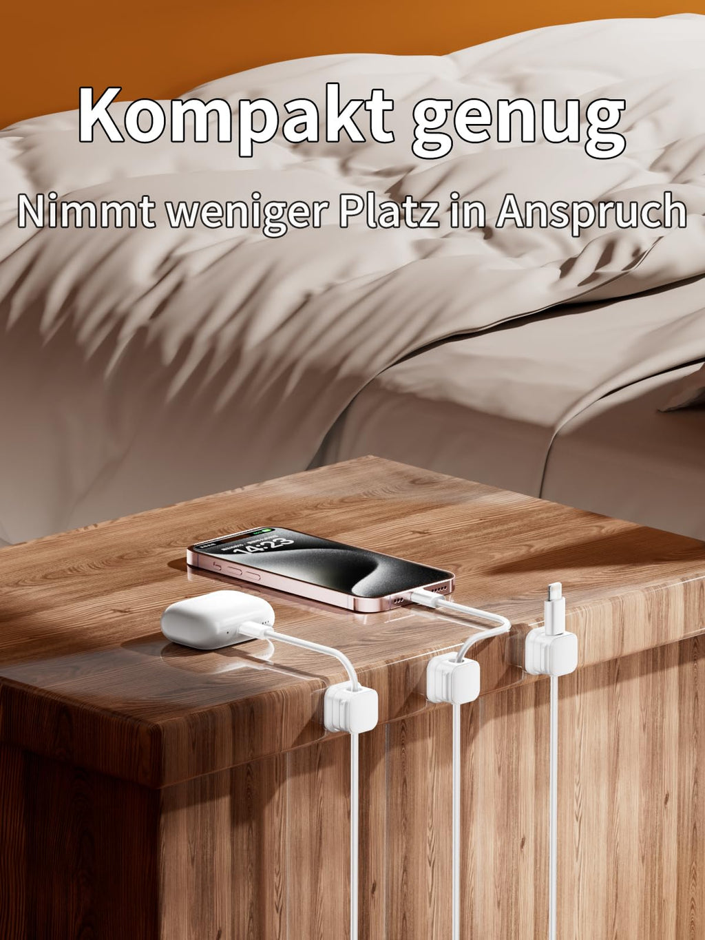 6 Stück Kabelhalter Schreibtisch, Kabelorganizer, Kabelclips Magnetisch