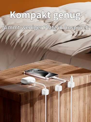 6 Stück Kabelhalter Schreibtisch, Kabelorganizer, Kabelclips Magnetisch