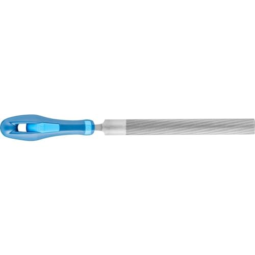 PFERD TOOLS Werkstattfeile Halbrund, 150mm, halbrunde Feile, Kreuzhieb H2 auf zwei Seiten, inkl. Ergonomie-Feilenheft, 11213157 – für universelle Schrupp- und Schlichtarbeiten geeignet