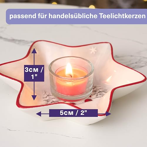 MATANA – 24 Elegante Teelichthalter - Teelichter Glas für Zuhause, 5cm Teelichthalter, Klar Teelichtgläser - Kerzenglas für Hochzeit, Dekorativ Kerzenglas, Teelicht Gläser für Standard-Teelichter