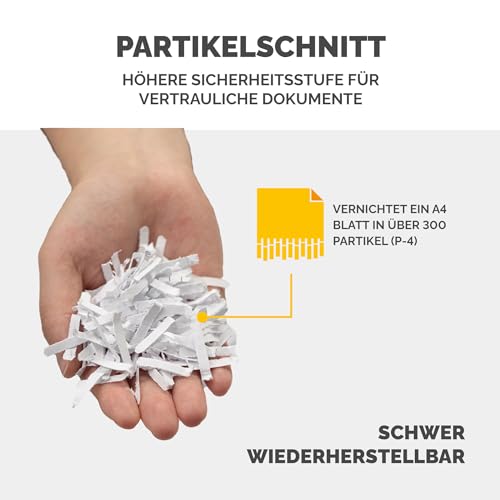 Fellowes 18 Blatt Aktenvernichter, Partikelschnitt (P4) Papierschredder für Büro, Powershred 99Ci, Schredder mit 100% staufrei Technologie, Safesense, Energiesparsystem, 34L Papierkorb, CD Schredder