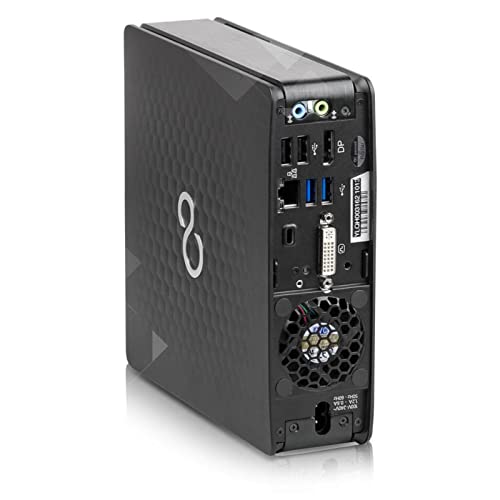 Fujitsu, Gebrauchsfertiger Mini-PC, Desktop-PC Intel i5, RAM 8 GB, SSD 256 GB, Desktop-PC mit Office Paket 2021, Windows 11 Pro und WI-Fi-Stick (Generalüberholt)