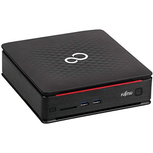 Fujitsu, Gebrauchsfertiger Mini-PC, Desktop-PC Intel i5, RAM 8 GB, SSD 256 GB, Desktop-PC mit Office Paket 2021, Windows 11 Pro und WI-Fi-Stick (Generalüberholt)