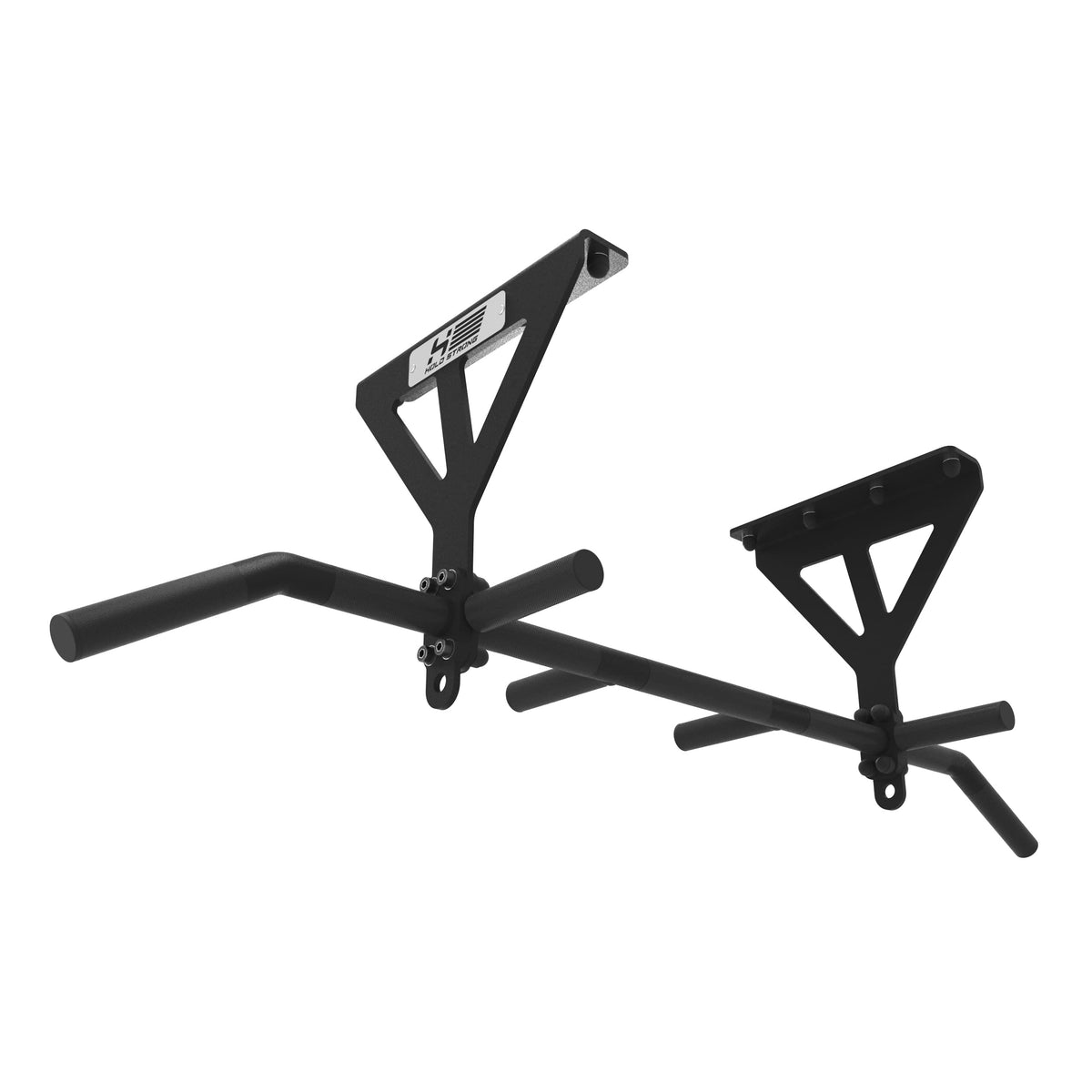 Klimmzugstange für Deckenmontage, HS-K-D6, Schwarz, Studiozulassung, 6 rutschfeste Griffe, Pull Up Übungen & mehr, inkl. E-Book & Montagematerial