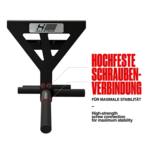 Klimmzugstange für Deckenmontage, HS-K-D6, Schwarz, Studiozulassung, 6 rutschfeste Griffe, Pull Up Übungen & mehr, inkl. E-Book & Montagematerial